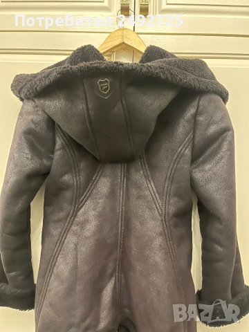 Кожух яке с качулка черно JUNONA , снимка 2 - Палта, манта - 46053851