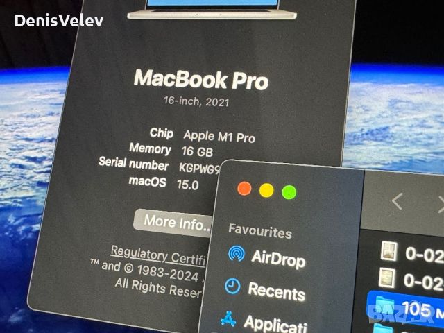 MacBook Pro 16 M1 Pro Retina 120hz 10c CPU/16Core Gpu/16GB ram/512 SSD, снимка 11 - Лаптопи за работа - 46640147