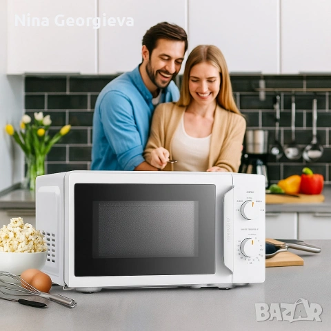 Компактна микровълнова фурна Comfee - 20 литра, 700W и 5 нива на мощност, снимка 5 - Микровълнови - 53276719