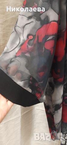 Макси Блуза от Ефирен Шифон в абстрактен десен!, снимка 4 - Туники - 52490730