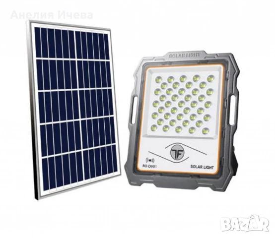 Мощен LED соларен прожектор с дистанционно, 300W, 236 LED, IP67 – Автономно осветление до 200 м², снимка 2 - Соларни лампи - 50641872