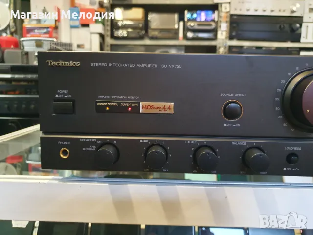 Усилвател Technics SU-VX720 Две по 100 вата на 4 ома. В отлично техническо и визуално състояние., снимка 2 - Ресийвъри, усилватели, смесителни пултове - 49160703