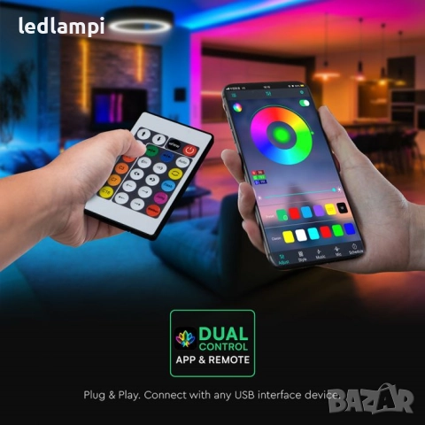 LED NEON Лента Комплект RGB MAGIC 5V, снимка 6 - Лед осветление - 49432119