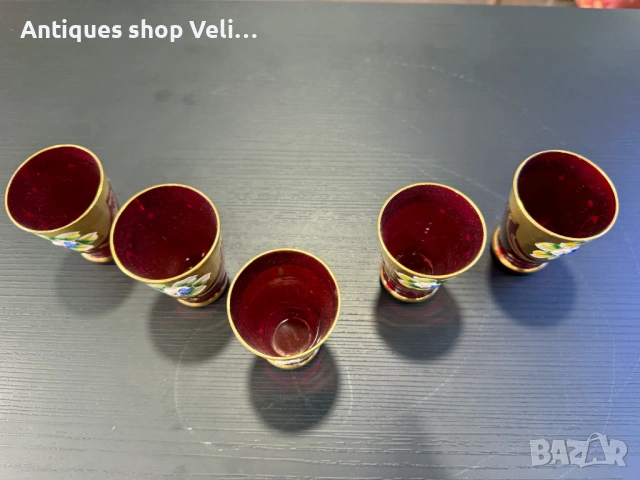 Чашки за алкохол Бохемия №8105 , снимка 5 - Антикварни и старинни предмети - 54202392