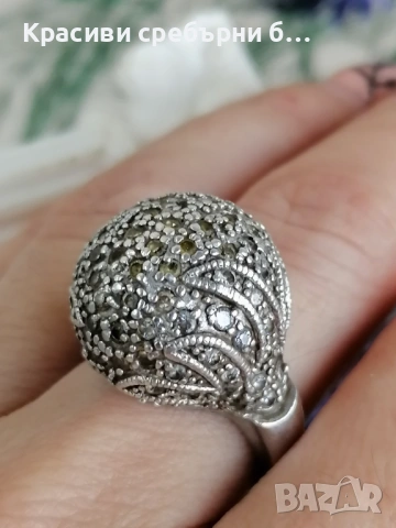 Впечатляващ, масивен сребърен пръстен, снимка 3 - Пръстени - 54061221