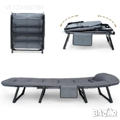 Сгъваемо походно легло тип шезлонг, снимка 3 - Къмпинг мебели - 52271599