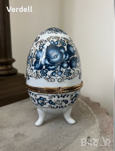 Порцеланово яйце - кутия за бижута, снимка 1 - Декорация за дома - 45749747