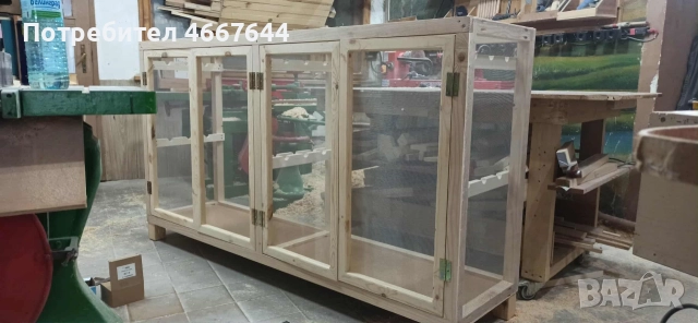 Дървен шкаф за сушене на луканки, снимка 2 - Шкафове - 52643258