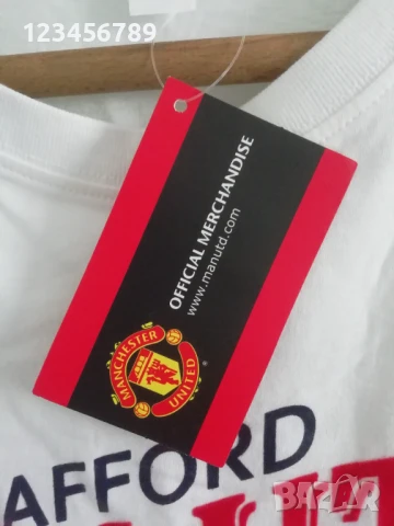 Manchetser United нова оригинална памучна бяла тениска Манчестър Юнайтед размер XL Old Trafford , снимка 6 - Тениски - 50746472