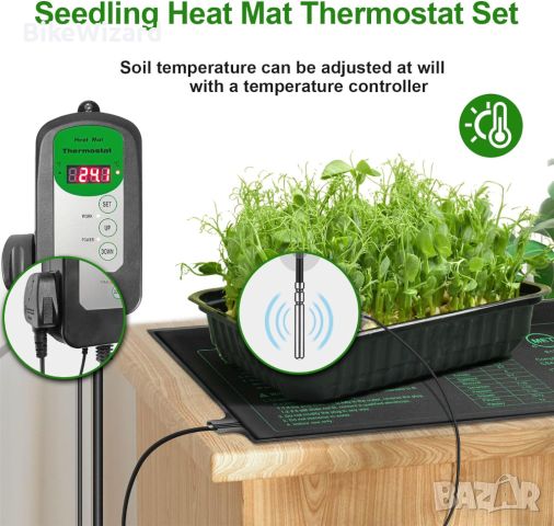 Grenebo Heat Mat за растения с голям термостат водоустойчива топлинна подложказа разсад НОВА, снимка 4 - Градинска техника - 45779860