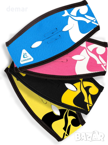 Cressi Pony Tail Neo Каишка за маска за гмуркане, синьо, черно, снимка 4 - Водни спортове - 45071312
