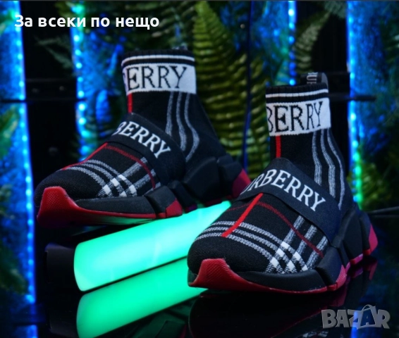 Burberry Унисекс👟Дамски Маратонки С Кутия👟Мъжки Спортни Обувки Цвят Черно Код S307, снимка 3 - Маратонки - 52427764