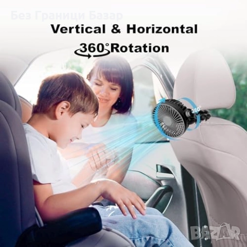 Нов Вентилатор за Бебе, Количка, Колa – 3 Скорости, Безопасен и Тих, снимка 5 - Други стоки за дома - 51488239