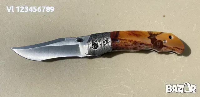 Сгъваем ловен нож Русия -Ст.65х13 ; размери 95х215