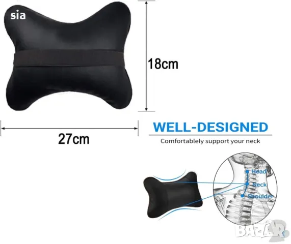 Кожени възглавници за кола, 2бр, за облегалка, възглавница за седалка, снимка 3 - Аксесоари и консумативи - 48244837