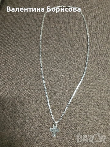 Сребърен синджир кралска плетка, снимка 2 - Колиета, медальони, синджири - 53382545