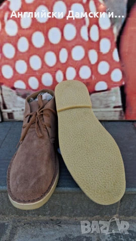 Английски Мъжки Кларкови Обувки Естествен велур , снимка 6 - Ежедневни обувки - 54125257