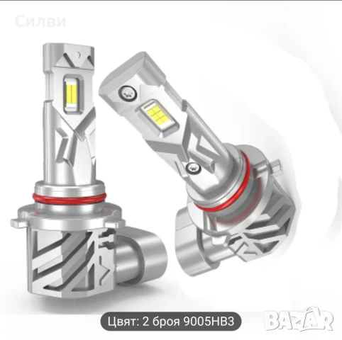 2бр. ЛЕД Крушки за фарове ХБ3 9005 HB3 LED крушка за фар 12v 6500k 60w 18000L, снимка 3 - Аксесоари и консумативи - 50656450