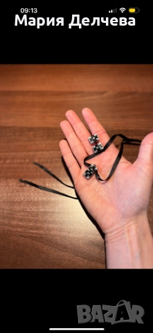 СРЕБРО- Прекрасен елегантен комплект колие и обеци.