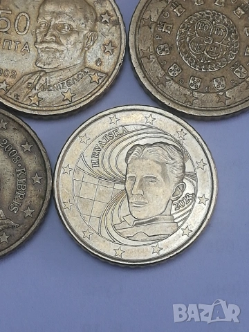 лот 8 монети 50 евро-цента различни държави, снимка 10 - Нумизматика и бонистика - 46648637