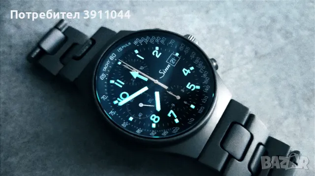 Автоматичен хронограф Sinn 144 GMT Ti, снимка 9 - Мъжки - 47665708