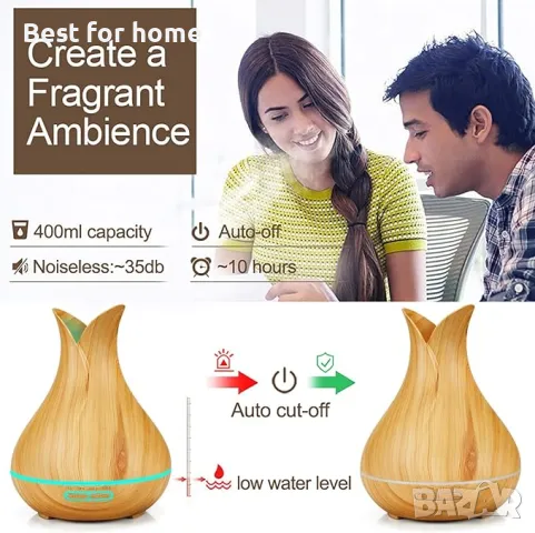  Ароматерапевтичен дифузер с дистанционно управление Azazan   , снимка 6 - Други стоки за дома - 49770466