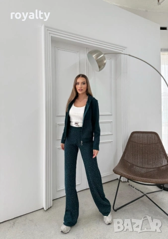 Miu Miu Дамски Комплект с Камъчета Три Части Миу Миу 