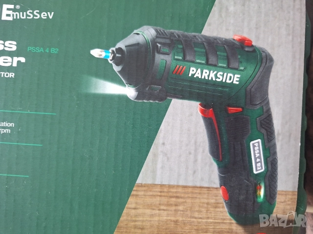 акумулаторна отвертка на Парксайд 4В Parkside PSSA 4V B2, снимка 5 - Отвертки - 51845303