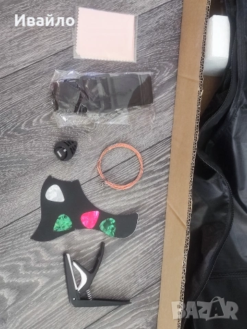 НОВА Акустична китара 96 см размер 7/8– Пълен комплект за начина, снимка 6 - Китари - 53744445