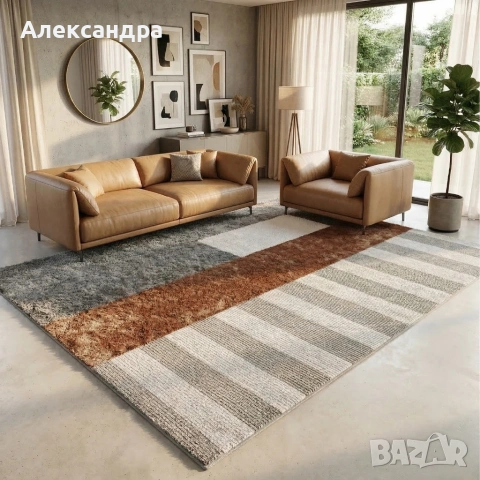 Модерен килим за хол 120х160см - Абстрактни дизайни и 3D ефект, Противоплъзгащ, снимка 9 - Килими - 53879942