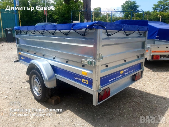 Туристическо, самосвално ремарке VESTA LIGHT 23 с допълнителни канати и плосък брезент, снимка 4 - Ремаркета - 53392944