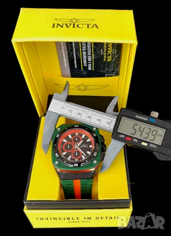 часовник INVICTA Speedway Orange/Green 54 mm, Инвикта нов , снимка 5 - Мъжки - 47161236