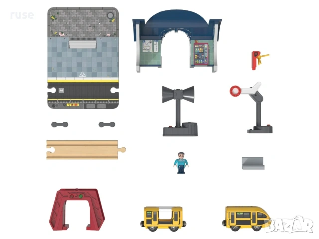 НОВИ! Интерактивна ЖП Гара със самоходен влак, снимка 3 - Влакчета, самолети, хеликоптери - 53824721