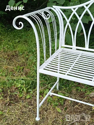 пейка метална бяла 25453, снимка 3 - Градински мебели, декорация  - 50325813