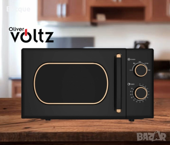 Микровълнова фурна, 700W, 20л., 5 степени на мощност, Таймер до 35мин., Размразяване, Черен, снимка 4 - Друга електроника - 52839145