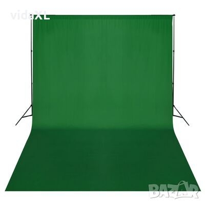 vidaXL Фонова система, 500 х 300 см, зелен фон（SKU:160069, снимка 1 - Други стоки за дома - 45484651