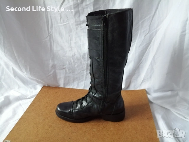 № 37 дамски ботуши с връзки естествена кожа, снимка 10 - Дамски ботуши - 53143409