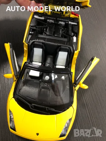 BBURAGO метална колекционерска количка LAMBORGINI GALLARDO SPYDER 1:18, снимка 7 - Колекции - 47162568