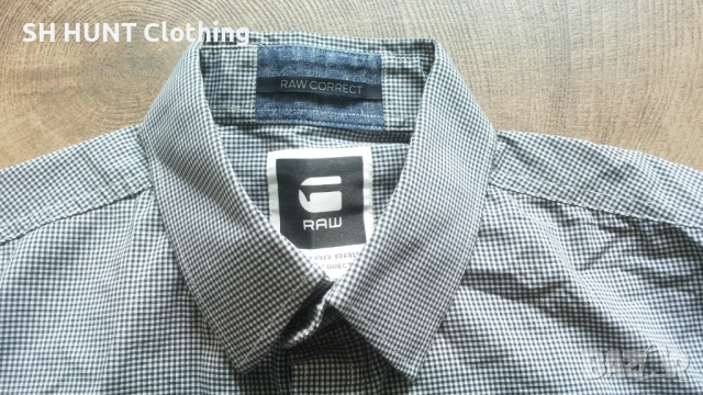 G-Star COMFORT SP BAKERO CHECK Shirt размер M / L мъжка еластична риза 9-63, снимка 9 - Ризи - 52159865