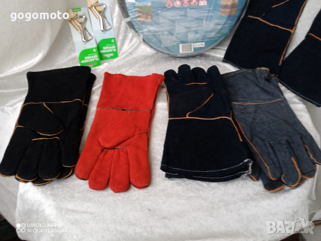 Ръкавици за заваряване,Огнеупорни кожени ръкавици, устойчиви на огън/плам, заварчици,естествена кожа, снимка 2 - Други инструменти - 44991228