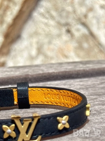 Кожена гривна Louis Vuitton Неръждаема стомана, устойчива на цветове 💯 С фирмена кутия 🎁, снимка 5 - Гривни - 51511483