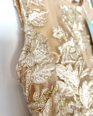 Разпродажба Красива официална елегантна рокля по тялото с бродерии Нова, снимка 5 - Рокли - 52881449