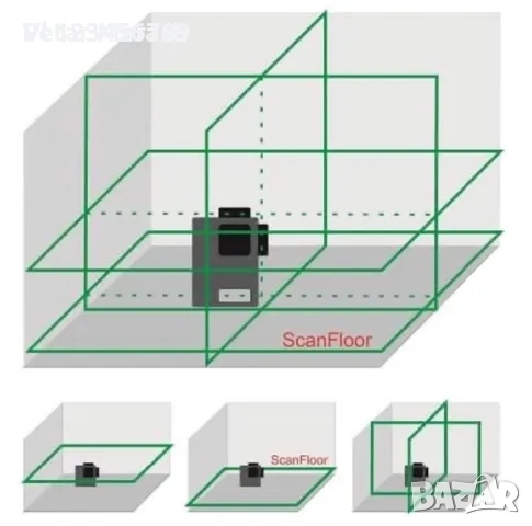 4D Лазерен Нивелир с 16 Линии, самонивелиращ се, снимка 6 - Измервателни инструменти - 52258253