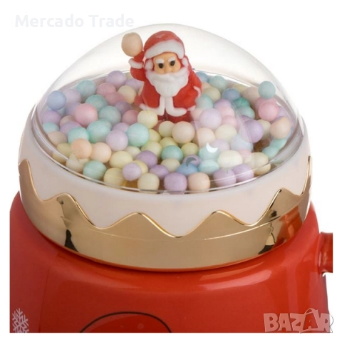 Коледна чаша с капак, Топчета и Дядо Коледа, Керамика, 450мл, снимка 3 - Чаши - 52325321