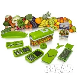 Кухненско Ренде за зеле, моркови с контейнер - Nicer Dicer Plus от 13 части, снимка 1 - Аксесоари за кухня - 47153910