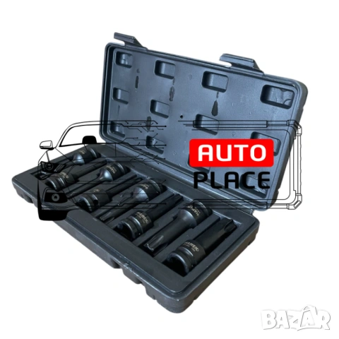 Комплект ударни битове 1/2 – Торкс 8 части HAWEK, снимка 3 - Други инструменти - 53896915