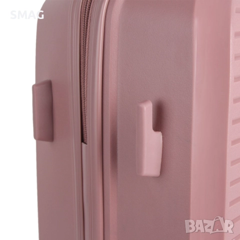 Куфар с колелца 33л, розов_1233328, снимка 8 - Куфари - 52189252
