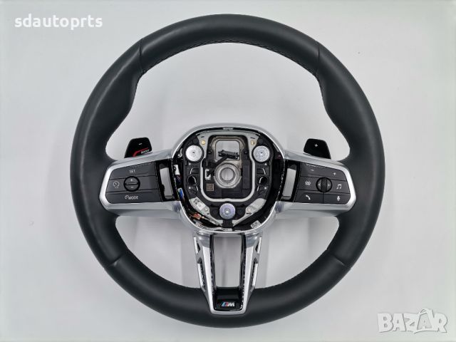 M Sport Черен Кожен Спортен Волан BMW 2 U06 X1 U11 - Отличен, снимка 1 - Части - 45926575