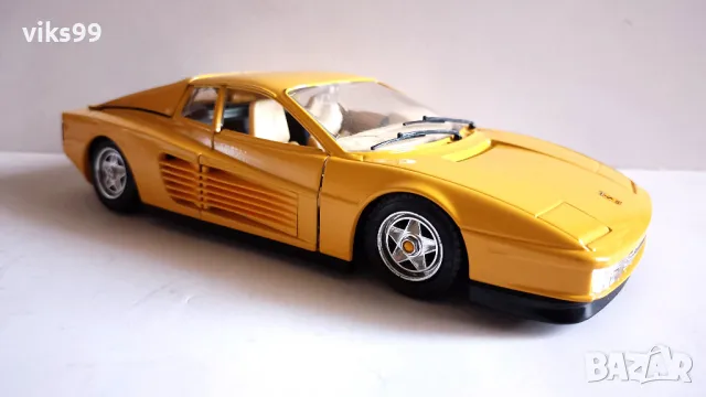 Bburago Ferrari Testarossa 1984 MADE IN ITALY 1:24, снимка 6 - Колекции - 48571015