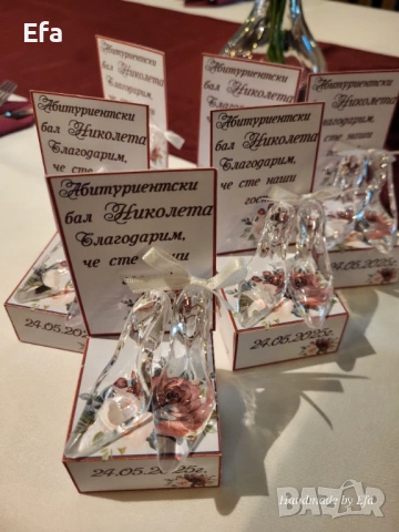 Подарък за гости за абитуриентка - акрилни обувки 